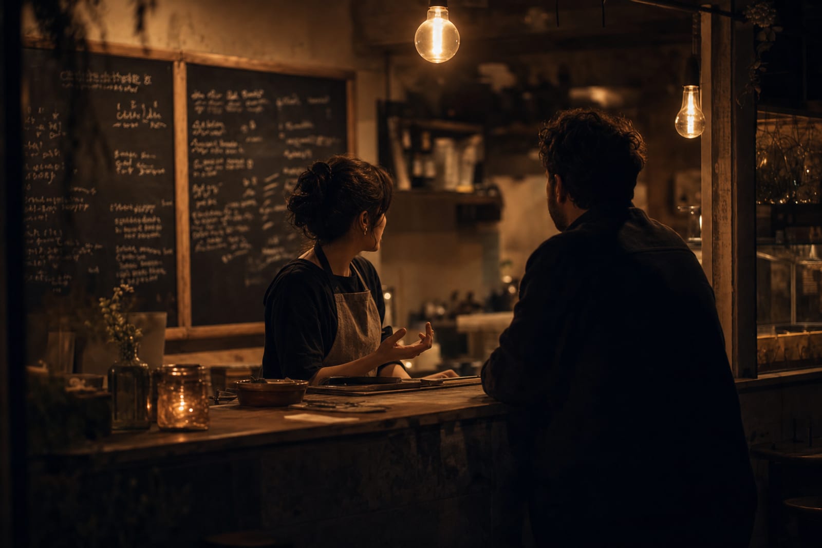 One table, one conversation, two languages